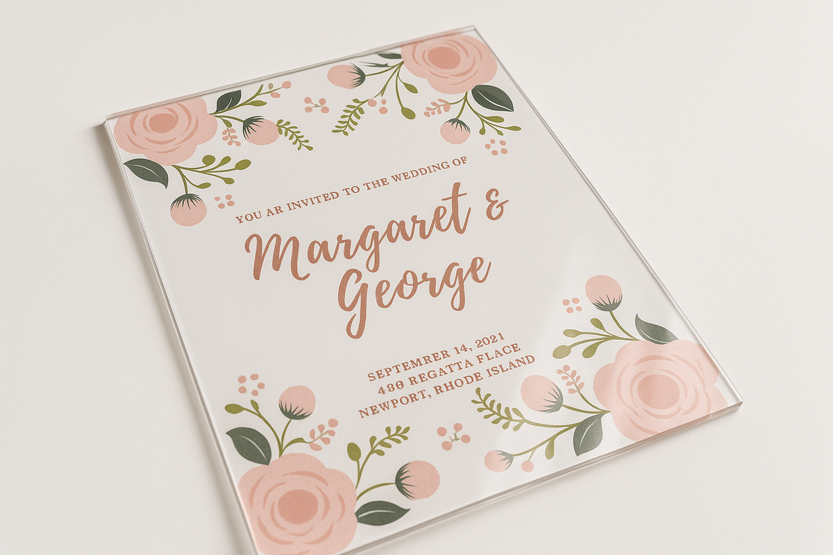 Acrylic Wedding Invitation Mockup