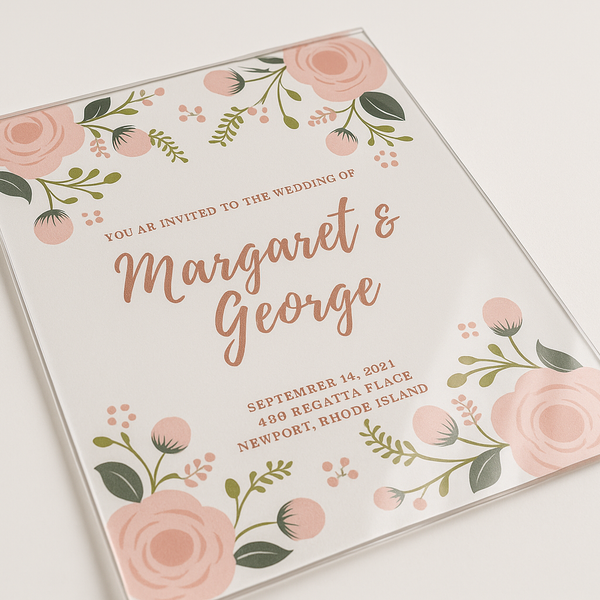 Acrylic Wedding Invitation Mockup